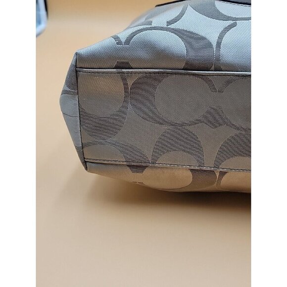 Coach Monogram Large Tote Shouldbag Brown Leather Canvas Purse - Picture 13 of 16